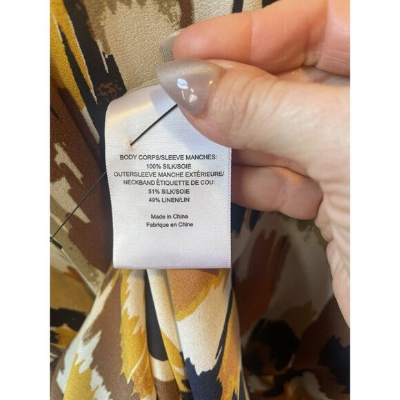 NWT Tory Burch Silk Orange Brown Sheath Meyer dress size 8 - Picture 4 of 7